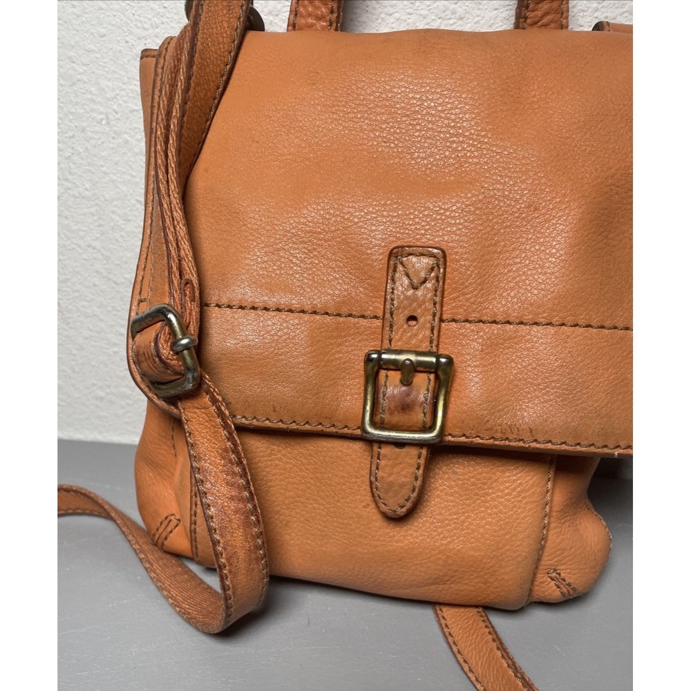 Fossil Long Live Vintage Reissue Flap Crossbody bag soft Orange Cowhide leather - Picture 7 of 14